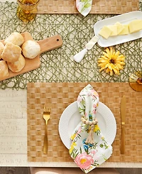 Design Imports Basketweave Woven Placemat Set of 4