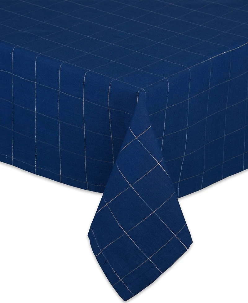 Design Imports Windowpane Tablecloth