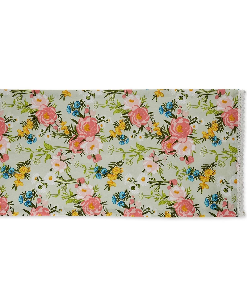 Design Imports Spring Bouquet Print Table Runner, 14"x72 "