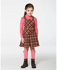 Deux par Toddler Girls Milano Shortall Plaid Magenta And Brown - Toddler|Child