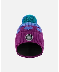 Deux par Deux Girl Pompom Knit Hat Gradient Mauve - Toddler|Child