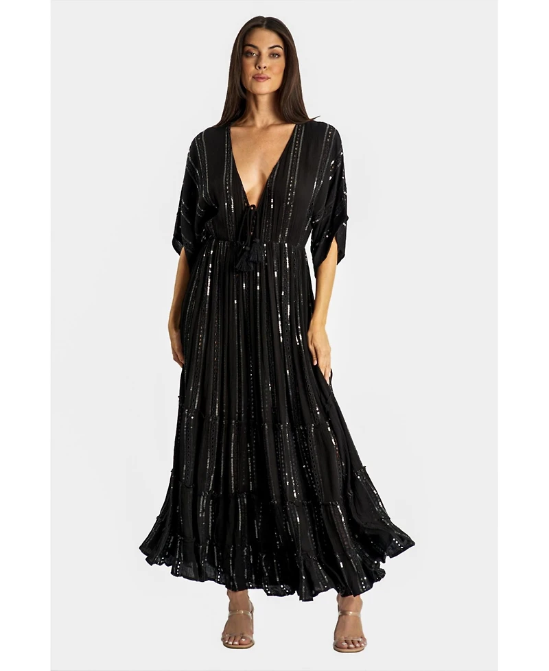 La Moda Clothing Women's Maxi Black Dress