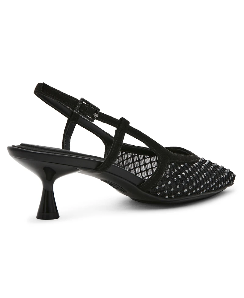 Anne Klein Women's Thia Rhinestone Mesh Slingback Pumps