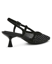 Anne Klein Women's Thia Rhinestone Mesh Slingback Pumps