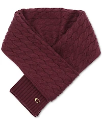 Coach Soft Rib Cable Knit Scarf