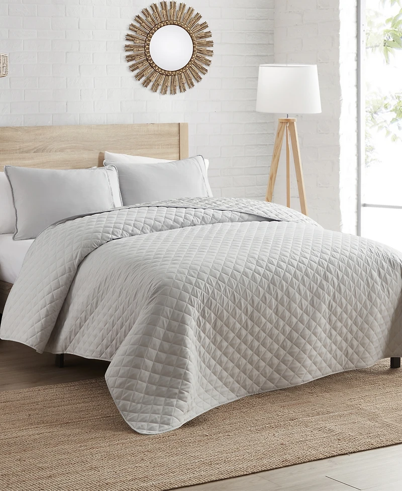 Indigo Ink Abstract 3-Pc. Quilt Set, King