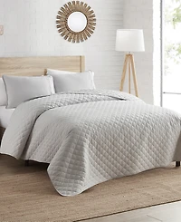 Indigo Ink Abstract 3-Pc. Quilt Set, King