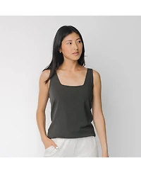 Cozy Earth Women's Viscose from Bamboo Ultra-Soft Square Neck Tank
