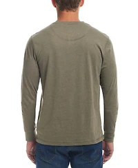 Weatherproof Vintage Men's Long Sleeve Brushed Jersey Henley T-shirt