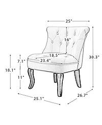 Modern Velvet Armless small Accent Chairs For Space Saving