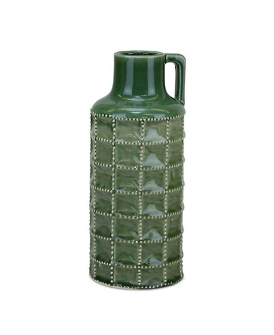 Slickblue Sage Green Glass Vase Stylish Decor Accent for Home and Garden