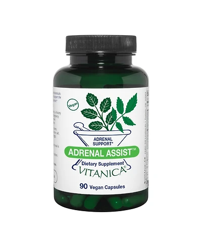 Vitanica Adrenal Assist - Nutritional Supplement with Tonic & Adaptogenic Herbs - Adrenal & Immune System Support Supplement - 90 Capsules