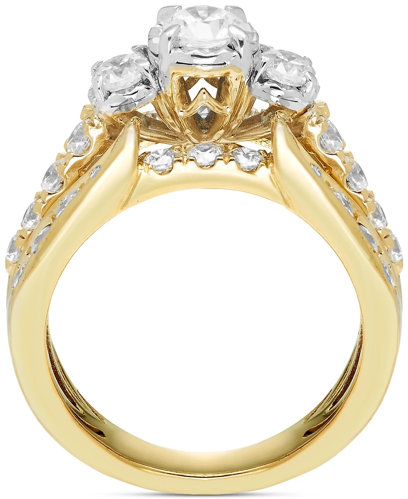 Diamond 3-Stone Ring (2 ct. t.w.) in 14k Gold