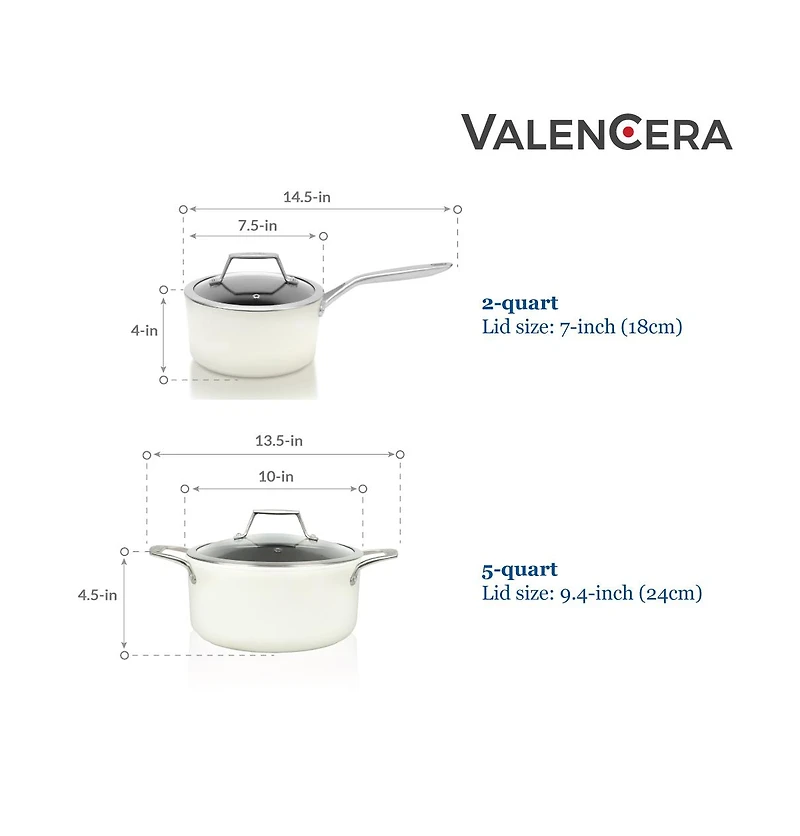 Techef - ValenCera - 5 Quart Soup Pot with Cover