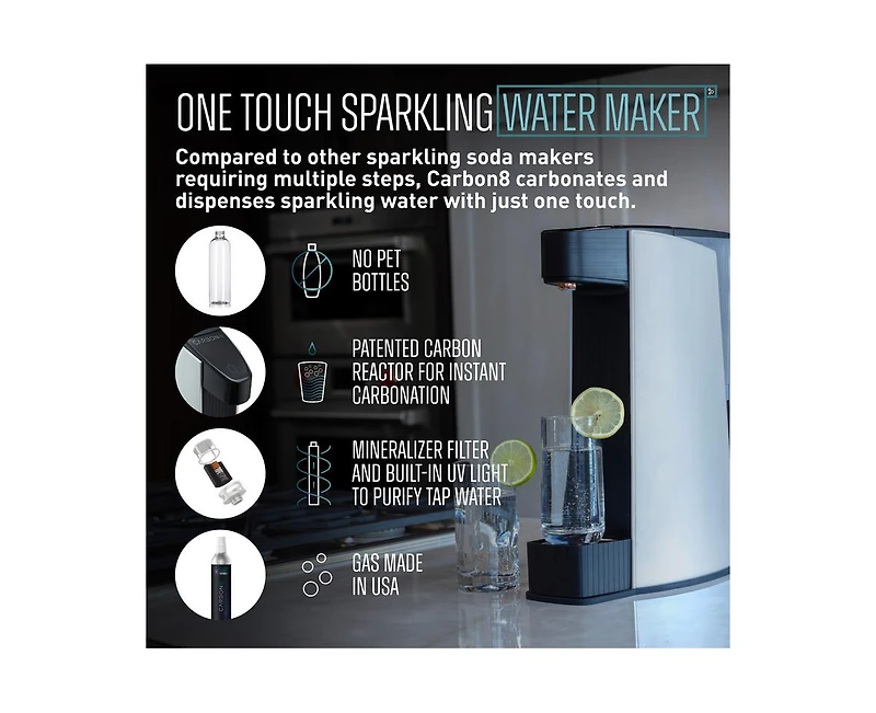 Carbon8 One-Touch Sparkling Water