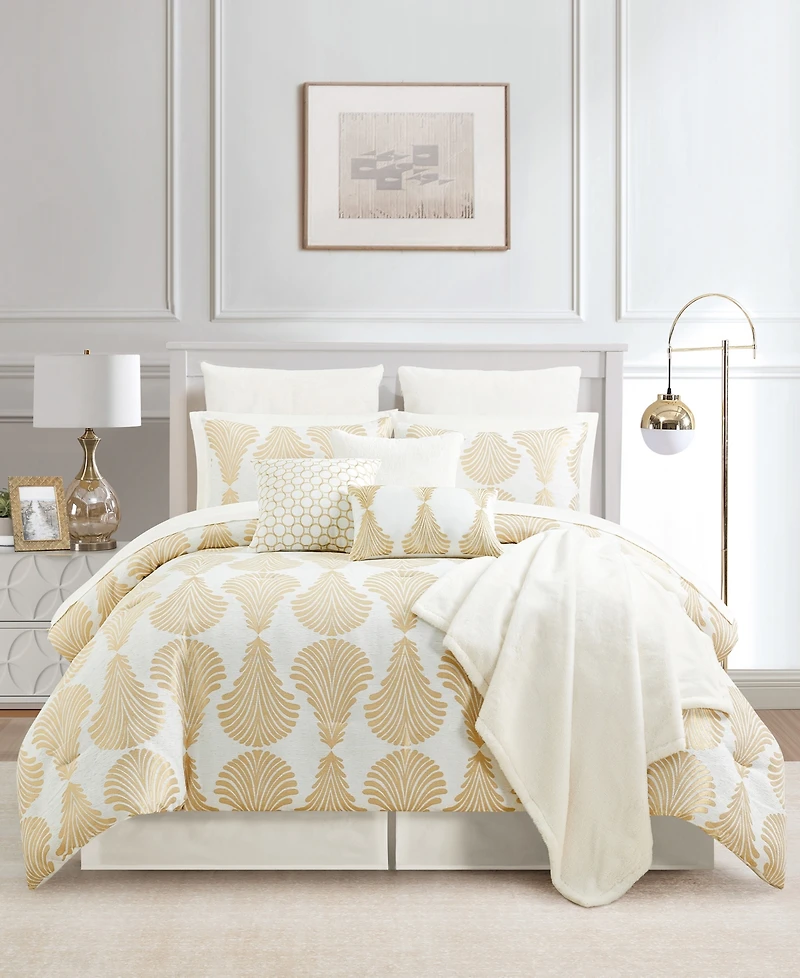 Sunham Fan Damask 14-Pc. Comforter Set, Queen