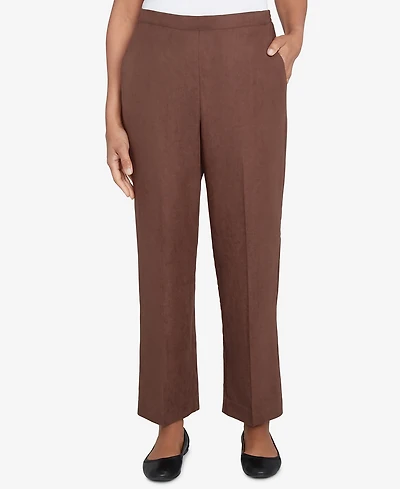 Alfred Dunner Women's Wine Country Classic Slant Pocket Short Length Pant