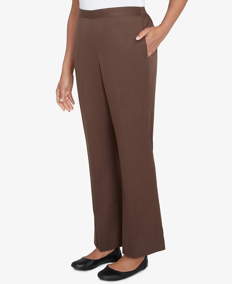 Alfred Dunner Women's Wine Country Soft Microfiber Side Seam Pocket Medium Length Pants