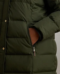 Lauren Ralph Lauren Plus Size Faux-Fur-Trim Hooded Puffer Coat