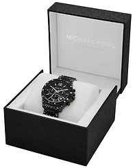 Michael Kors Women's Sage Chronograph Black Stainless Steel Watch 42mm