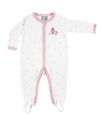 Luvable Friends Baby Girls Cozy Cotton Day-to-Night Romper