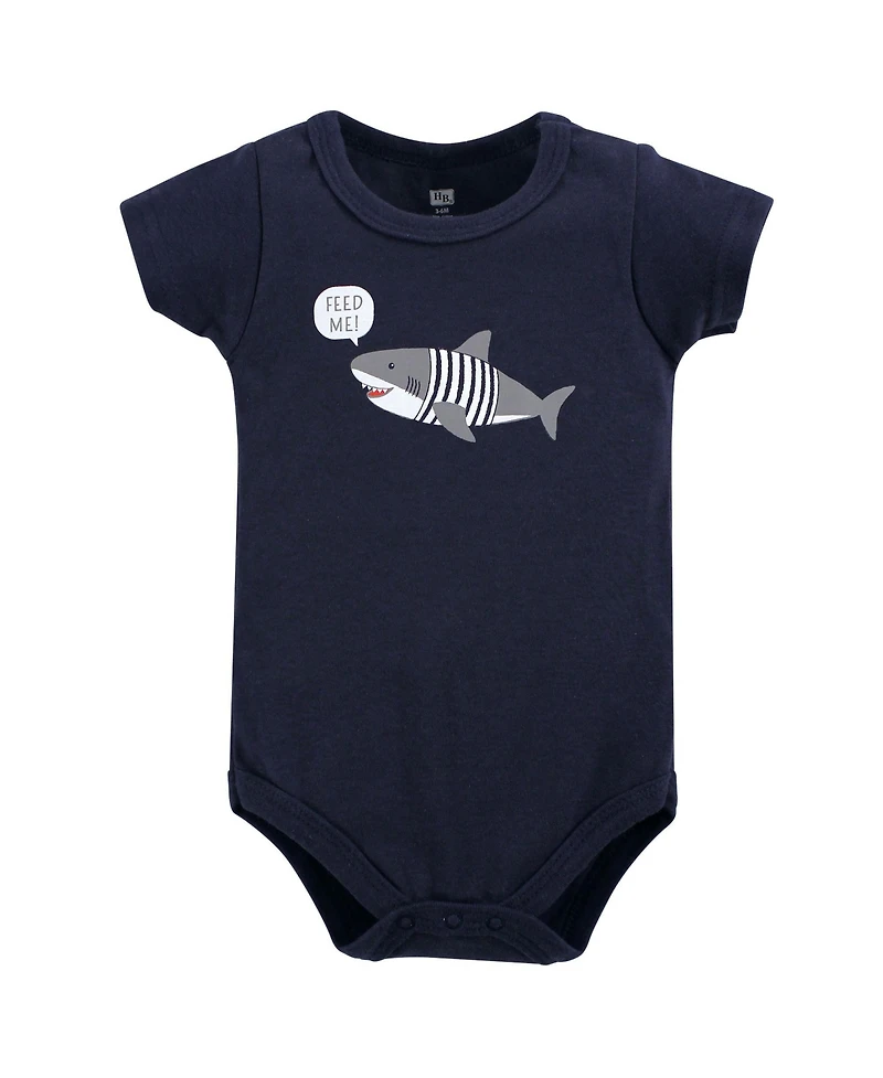 Hudson Baby Boys Cotton Bodysuit, Shorts and Shoe Set