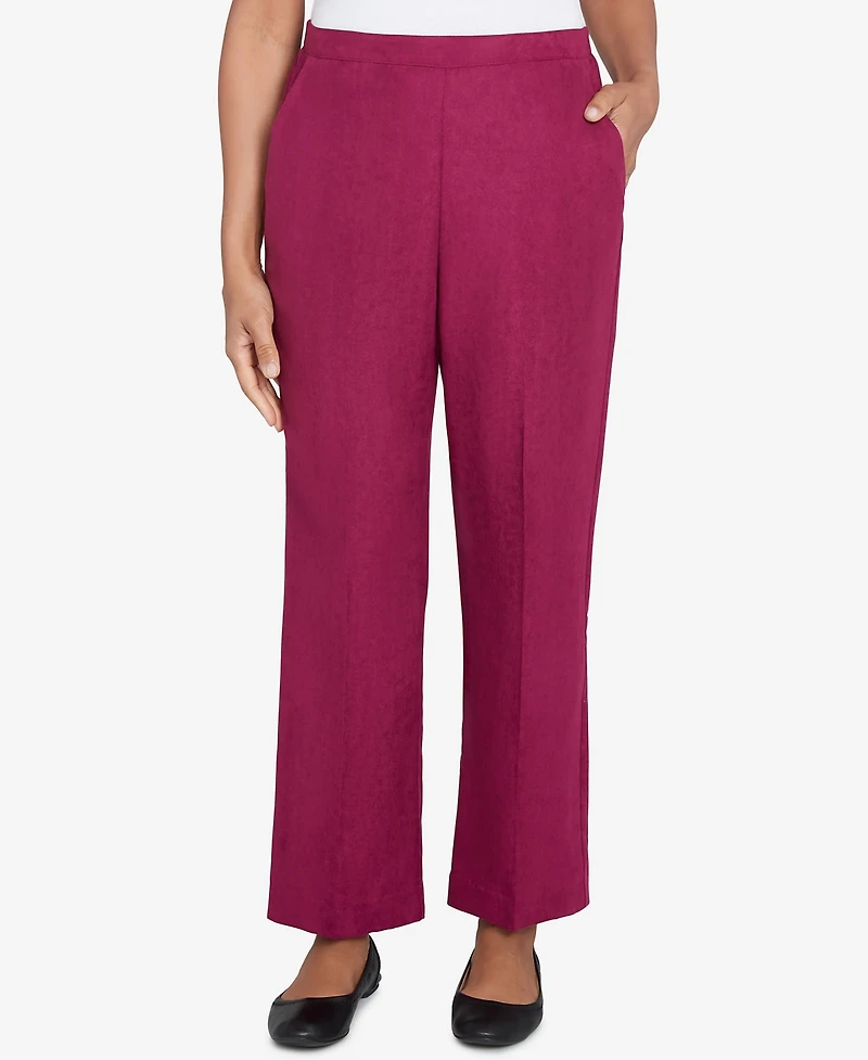 Alfred Dunner Women's Wine Country Classic Slant Pocket Short Length Pant