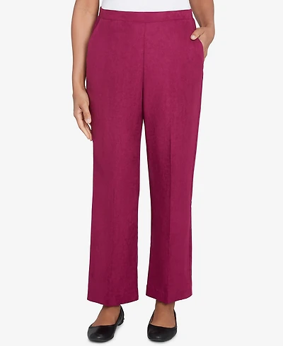 Alfred Dunner Women's Wine Country Classic Slant Pocket Short Length Pant