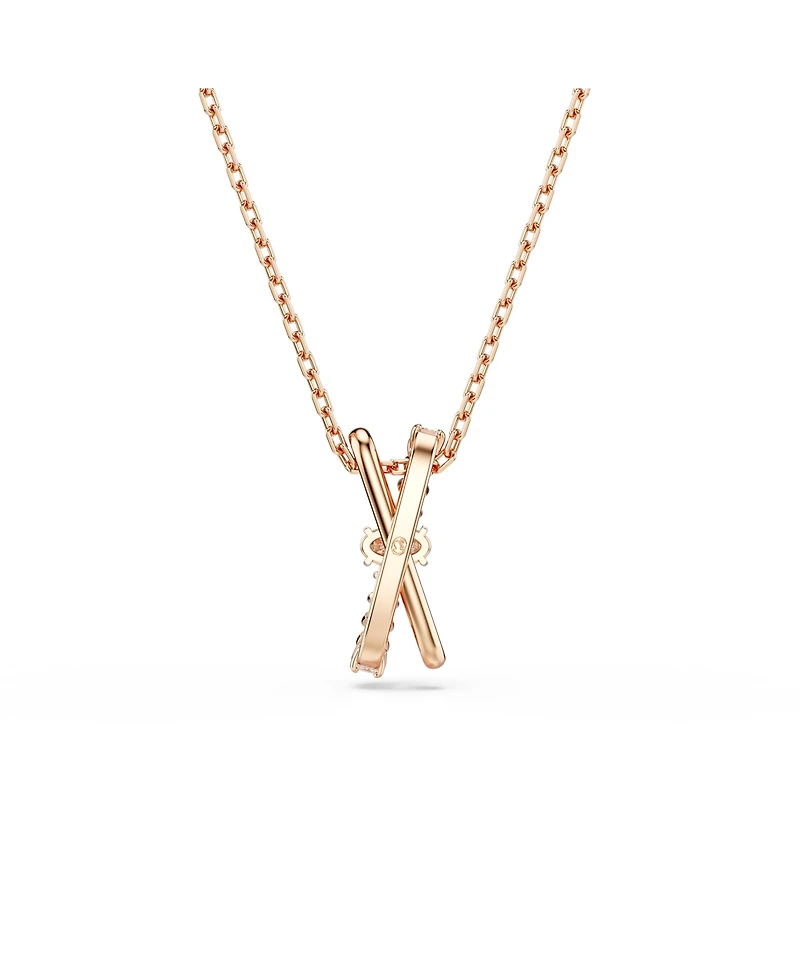 Swarovski Hyperbola Pendant, Mixed Cuts, Twist, White Necklace