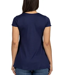 24seven Comfort Apparel Women's Short Sleeve Loose Fit Tunic Top