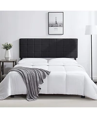 Clara Clark Heavy Duty Adjustable SquareTufted Fabric Headboard - King