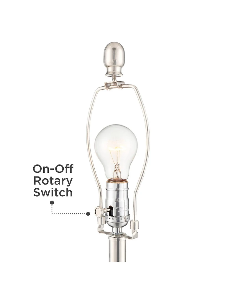 Luca Modern Table Lamps 25.5" High Set of 2 with Usb Charging Port Glass Chrome Silver Metal White Fabric Drum Shade for Living Room Bedroom Hous