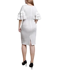 Ny Collection Bolero Sleeve Body Con Dress