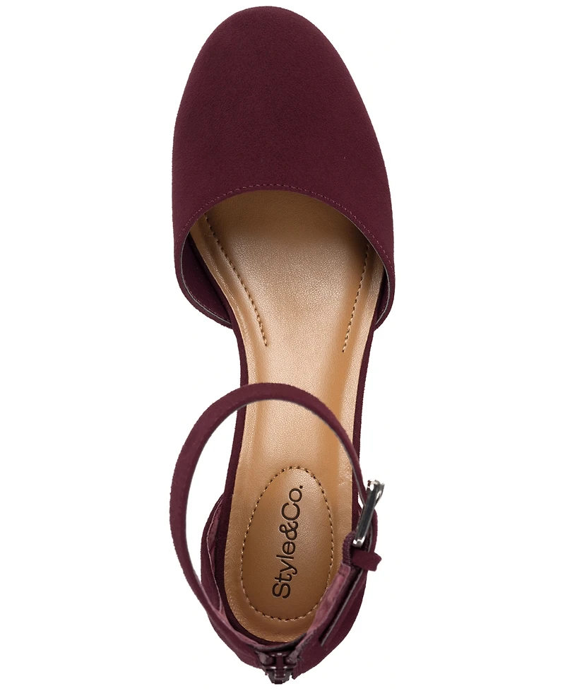 Style & Co Women's Alinaa Two Piece Stacked Heel Dress Pumps, Created for Macy's