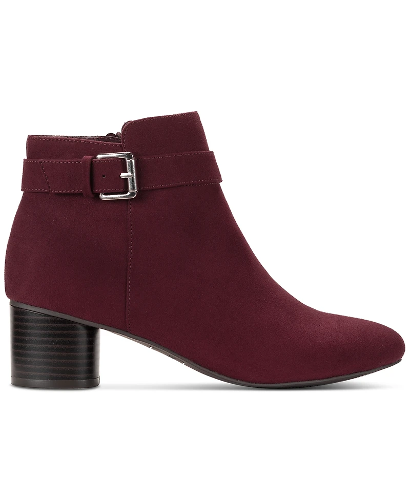 Style & Co Women's Ariella Block Heel Buckle Dress Booties, Created for Macy's