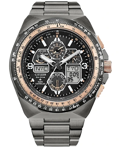 Citizen Eco-Drive Men's Automatic Promaster Air Limited Edition Skyhawk A-t Gray-tone Stainless Steel Watch 46mm