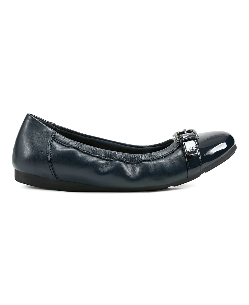 Easy Spirit Women's Kenna Buckle Slip-On Ballet Flats