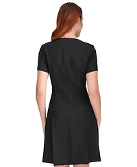 Tommy Hilfiger Women's Round-Neck Fringe-Trim Dress