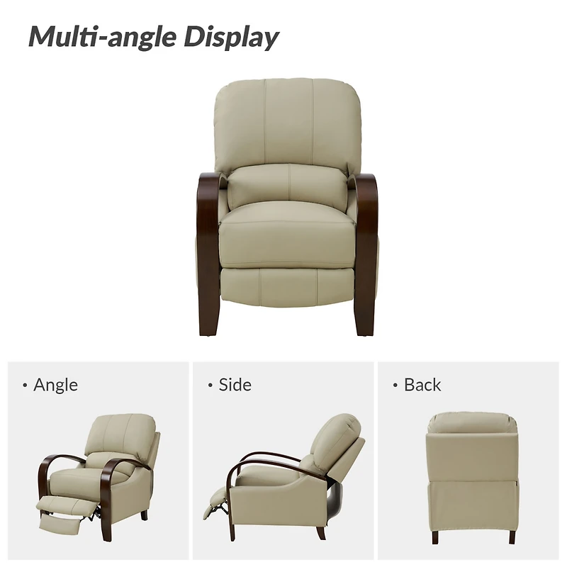 Alex Genuine Leather Manual Recliner