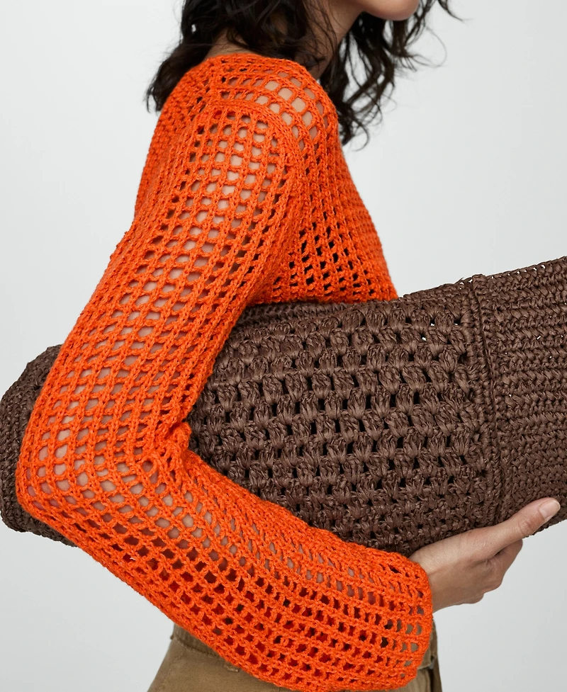 Mango Women's Openwork Knit Sweater