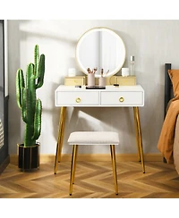 Sugift Vanity Table Set with Mirror