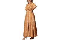 Kiyonna Women's Plus Vienna Kimono Sleeve Long Maxi Dress