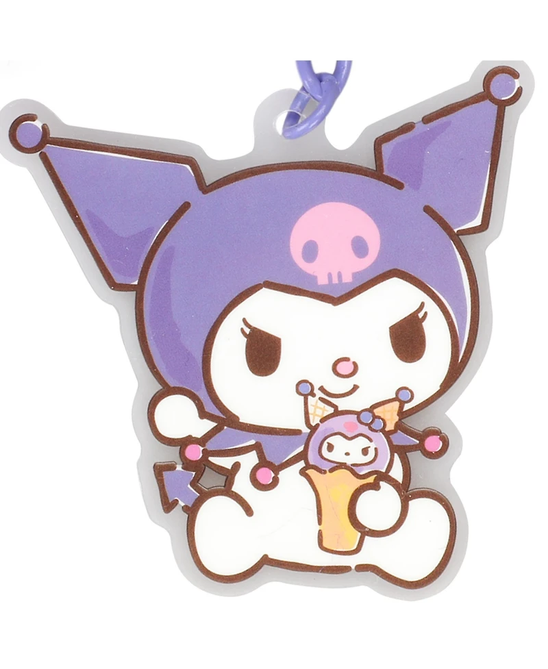 Kuromi Heart Shaped Keychain With Character Charms