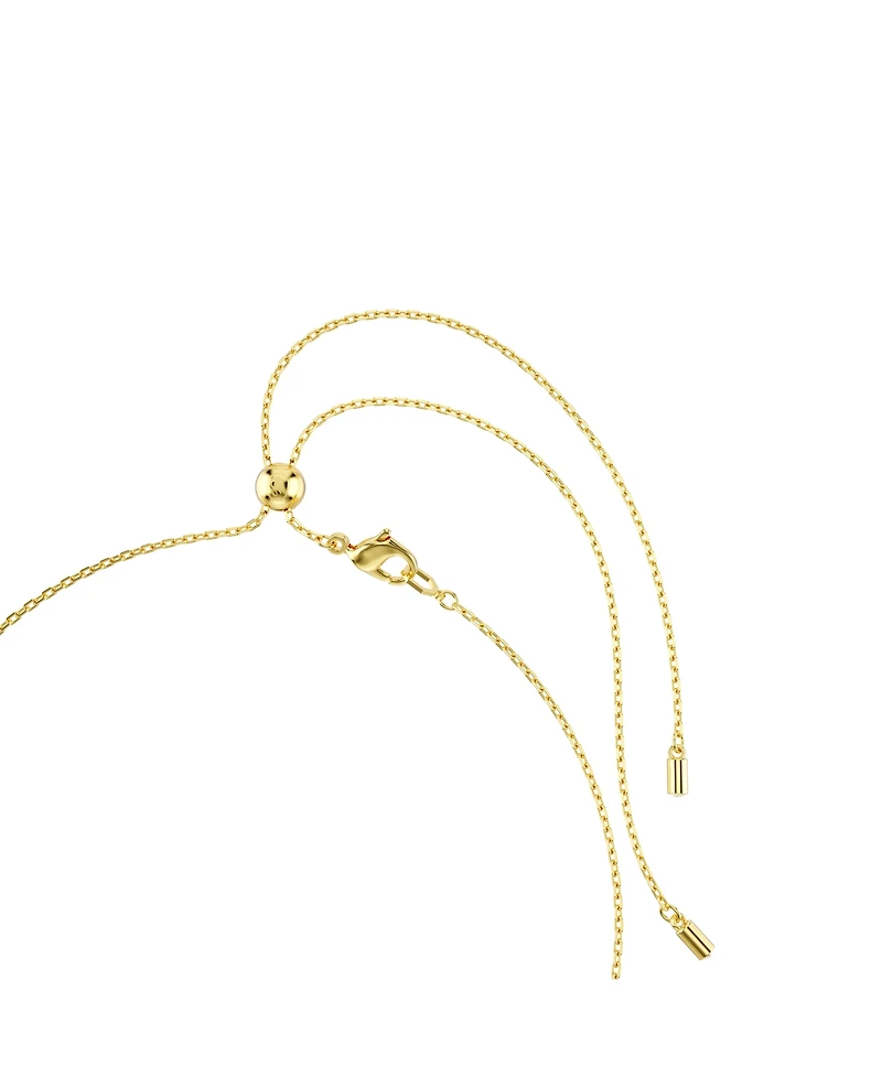 Swarovski Symbolica Choker, Moon, Infinity, Clover, Evil Eye and Horseshoe, Blue, Gold-Tone Plated Necklace