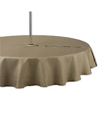Design Imports Lattice Print Outdoor Tablecloth with Zipper 60 Round