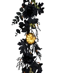 National Tree Company Chic Eek Black & Gold Garland, 6 feet