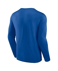 Fanatics Men's Royal Texas Rangers Strike the Goal Long Sleeve T-Shirt