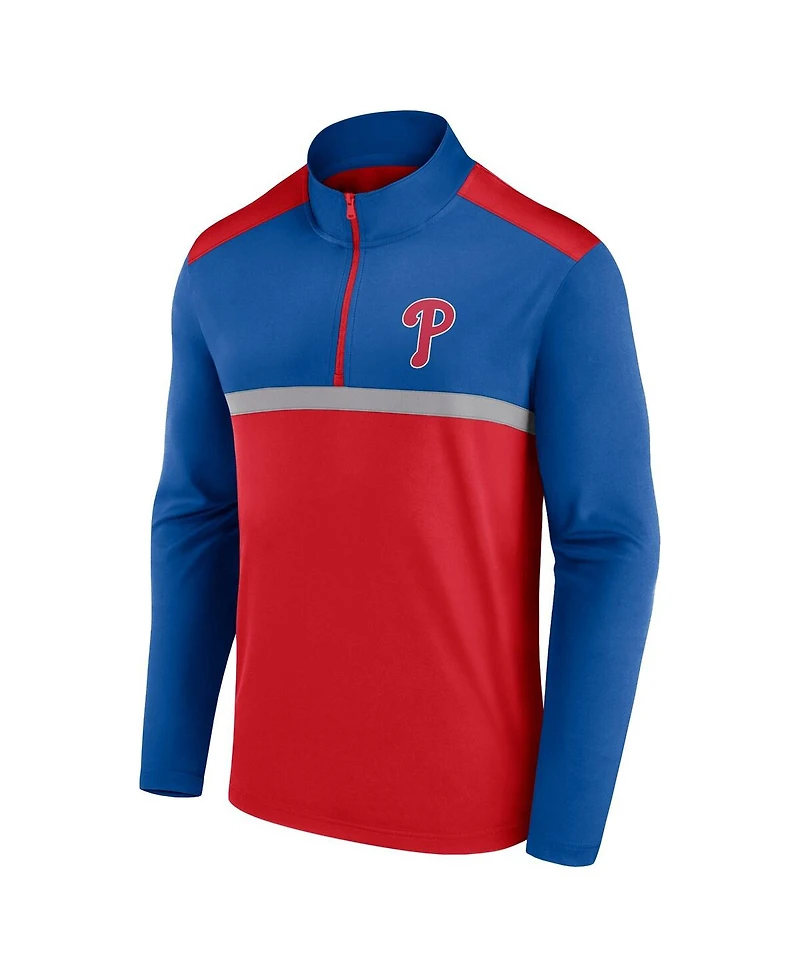 Fanatics Men's Red Philadelphia Phillies Unstoppable Quarter-Zip Top