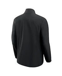 Fanatics Men's Black Atlanta Braves Front Office Woven Full-Zip Jacket