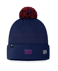 Fanatics Men's Navy New York Rangers 2024 Nhl Draft Cuffed Knit Hat with Pom